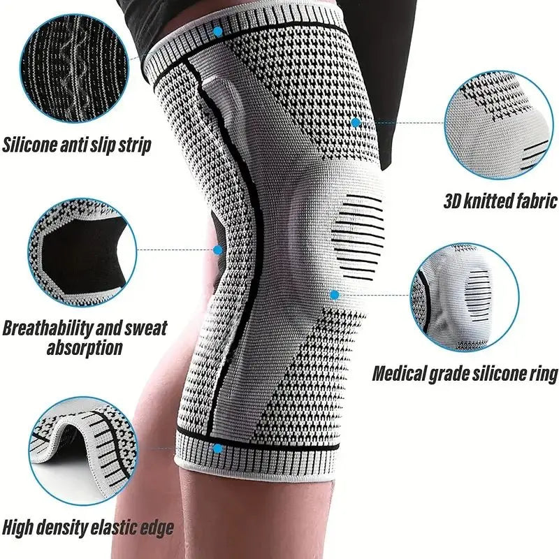 Non-Slip Knee Support Brace with Patella Gel Pad – Compression Sleeve for Joint Protection & Pain Relief
