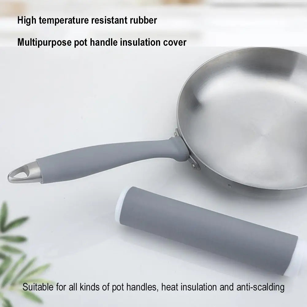 Anti-scalding Pot Handle Heat Resistant Cover New Frying Pan Protector Hot Handle Holder Sleeve Rubber Pan Handle Sleeve New