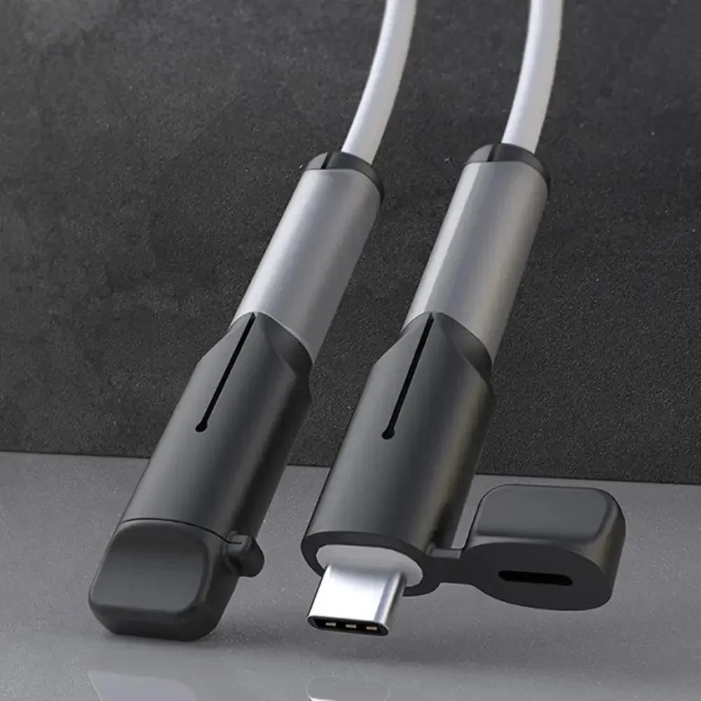 Silicone Cable Protector Type C Charger Dustproof Cover Charger Cable Protective Cap Cord Saver for IPhone 15 Xiaomi Huawei OPPO