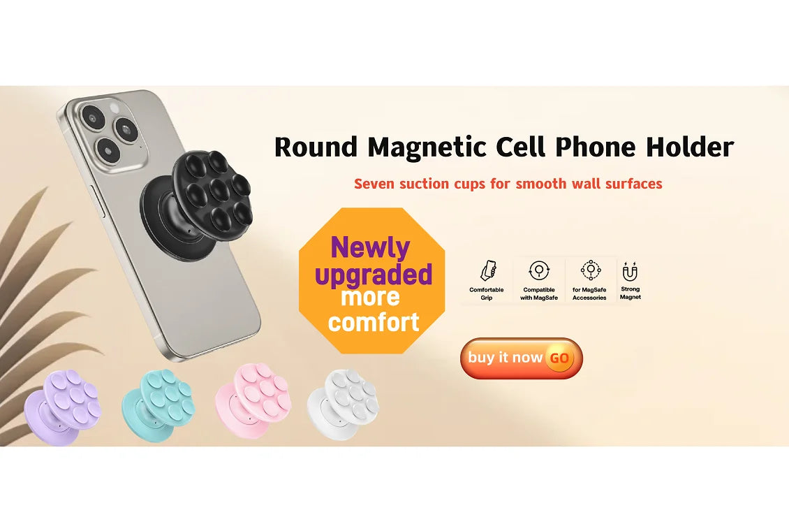 Oval Magnetic Phone Grip Stand Silicone Grip Holder For iPhone 16 15 14 13 12 MagSafe Finger Grip Stand Pocket Socket Pop Grip Tok
