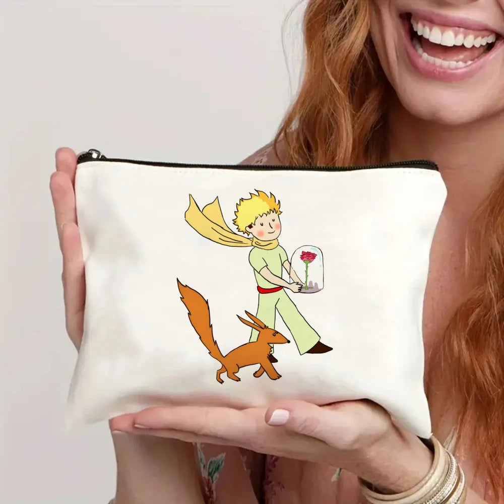 Little Prince Earth Space Y2K Art Harajuku Tote Set - Women's Spacious Shoulder Bag with Easy Access & Matching Clutch Pouch