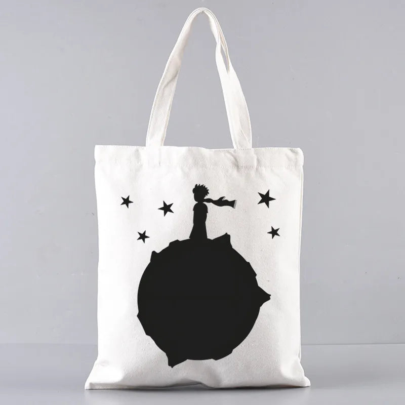 Little Prince Earth Space Y2K Art Harajuku Tote Set - Women's Spacious Shoulder Bag with Easy Access & Matching Clutch Pouch
