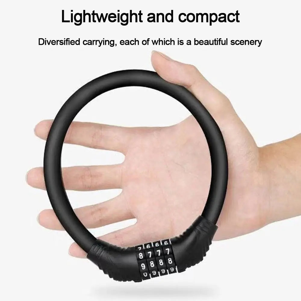 2 Pack Bicycle Safety Lock Helmet Lock Password Rope Steel Wire Lock Mountain Bike Backpack Lock Portable Combination