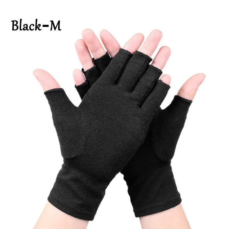 Touchscreen Arthritis Compression Gloves – Fingerless Hand Support for Swelling & Joint Stiffness