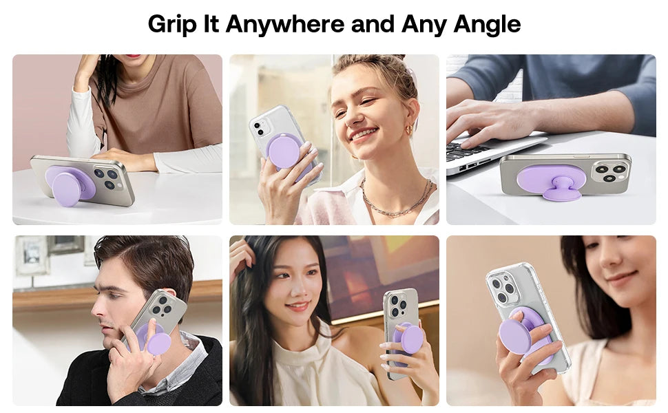 For Magsafe Magnetic Phone Grip Tok Stand For iPhone Silicone Phone Grip Ring Stand Foldable Pocket Socket Pop Stand Holder
