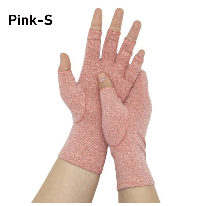 Touchscreen Arthritis Compression Gloves – Fingerless Hand Support for Swelling & Joint Stiffness