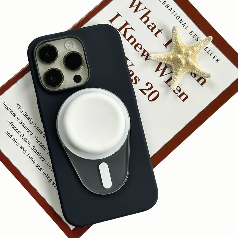 Oval Magnetic Phone Grip Stand Silicone Grip Holder For iPhone 16 15 14 13 12 MagSafe Finger Grip Stand Pocket Socket Pop Grip Tok