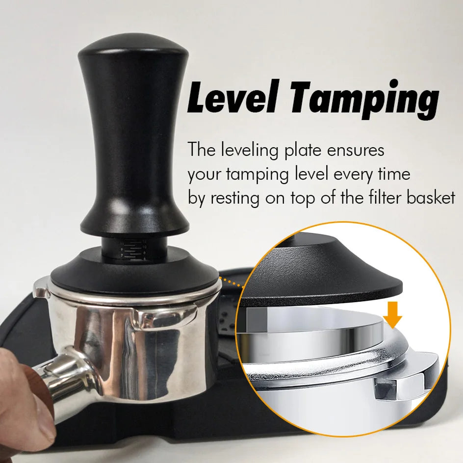 Coffee Tamper 58mm 54mm 51mm Ripple Base Leveling Constant Pressure Calibrated Spring Loaded Barista Tools Espresso Accessories