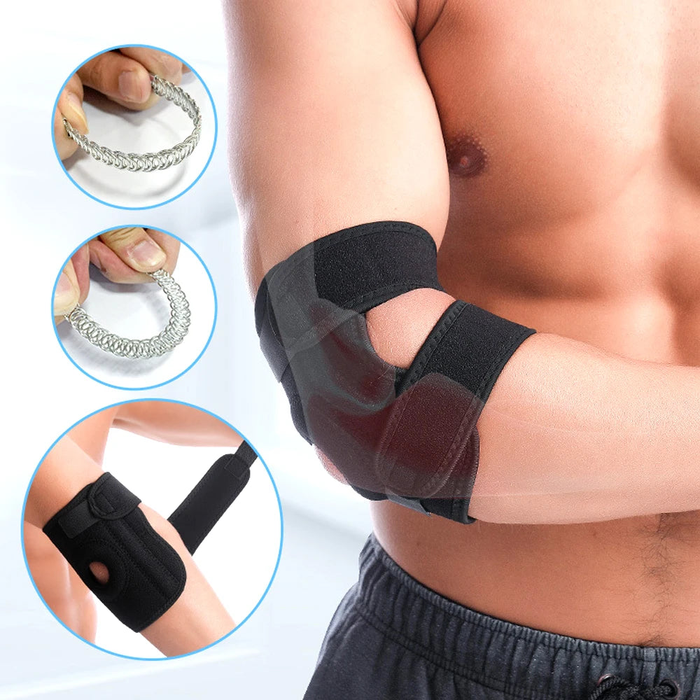 1PC Adjustable Elbow Brace with Dual Stabilizers – Elbow Support for Pain, Injury & Joint Stability