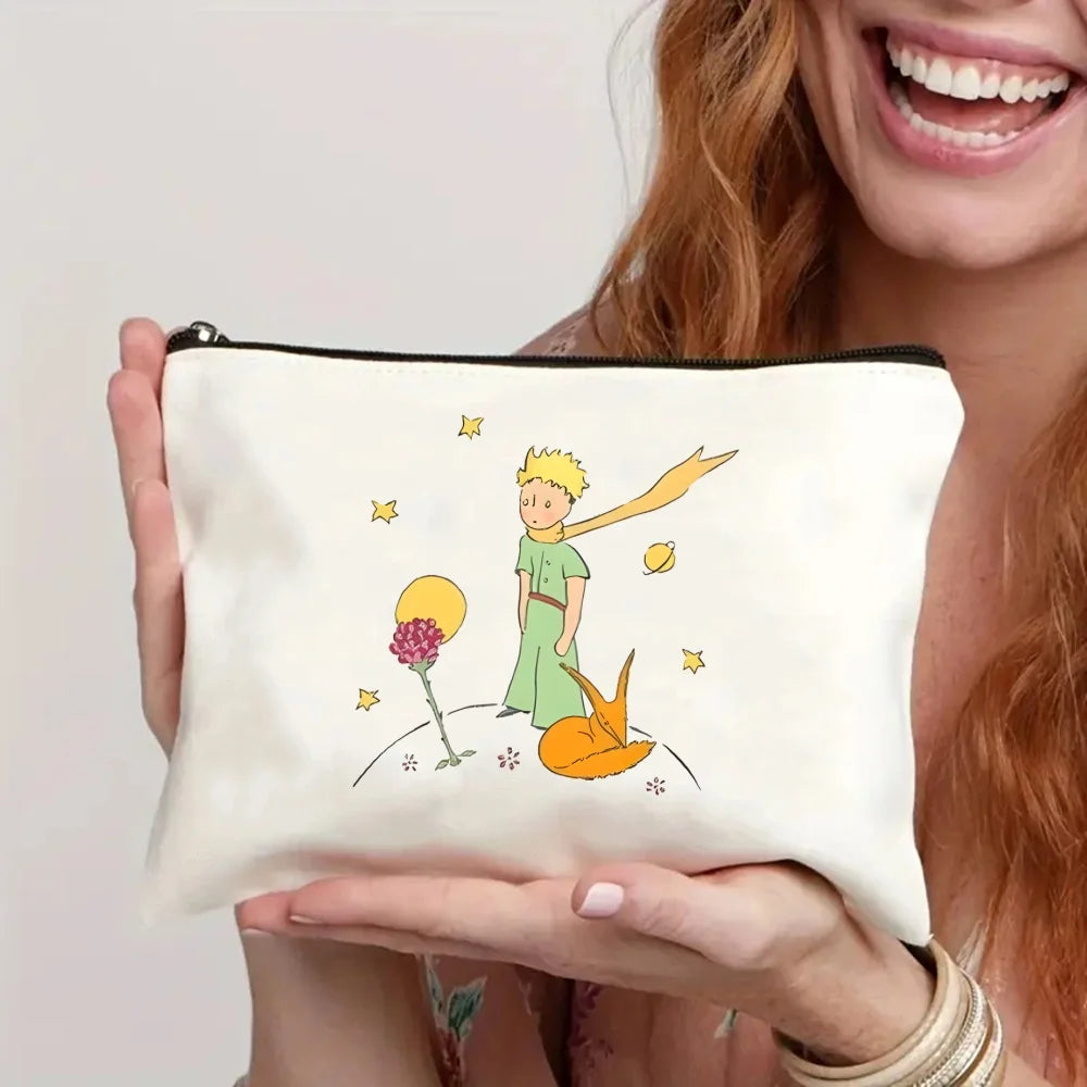 Little Prince Earth Space Y2K Art Harajuku Tote Set - Women's Spacious Shoulder Bag with Easy Access & Matching Clutch Pouch
