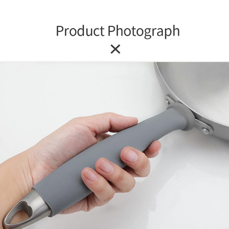 Self-shrink Handle Sleeve Anti-scalding Pot Handle Cover Holder High Heat Resistance Silicone Pot Handle Cover For Frying Pan