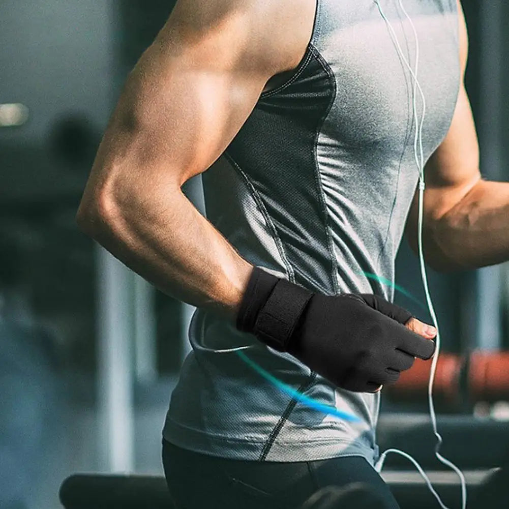 1 Pair Copper Compression Arthritis Gloves – Fingerless Hand Support for Swelling & Stiffness