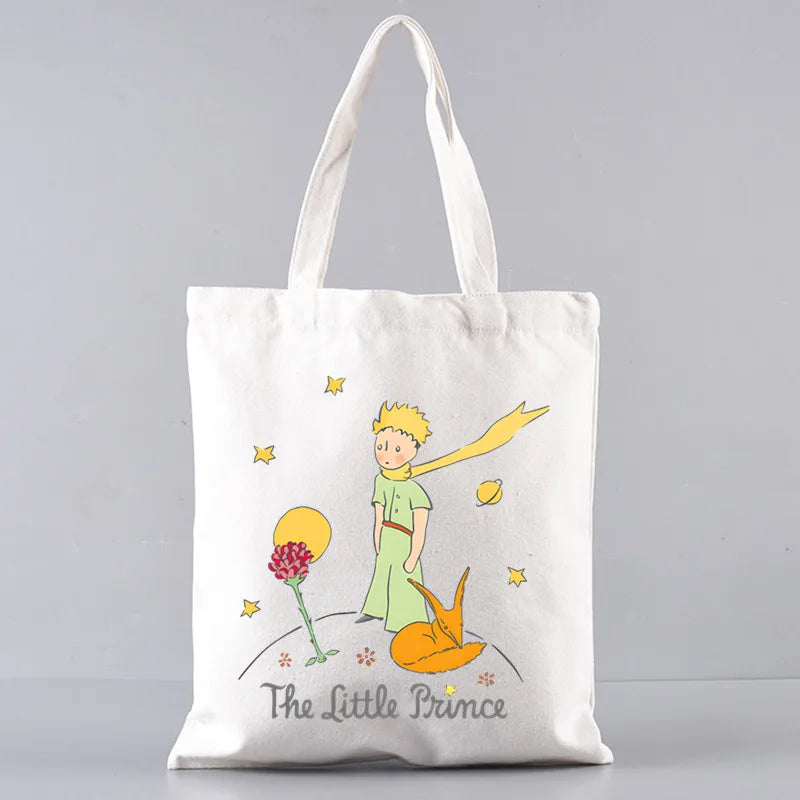 Little Prince Earth Space Y2K Art Harajuku Tote Set - Women's Spacious Shoulder Bag with Easy Access & Matching Clutch Pouch