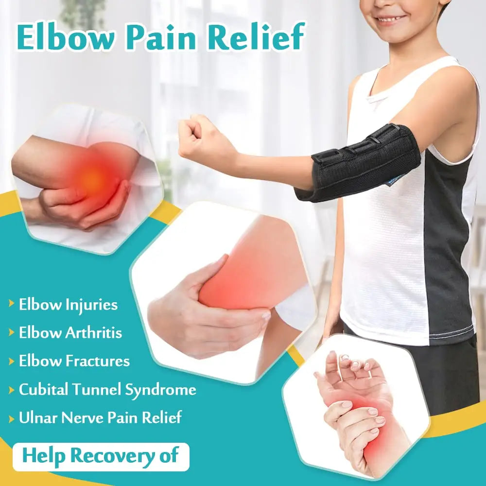 Child Elbow Splint – Cubital Tunnel Brace Arm Support for Nighttime & Injury Recovery