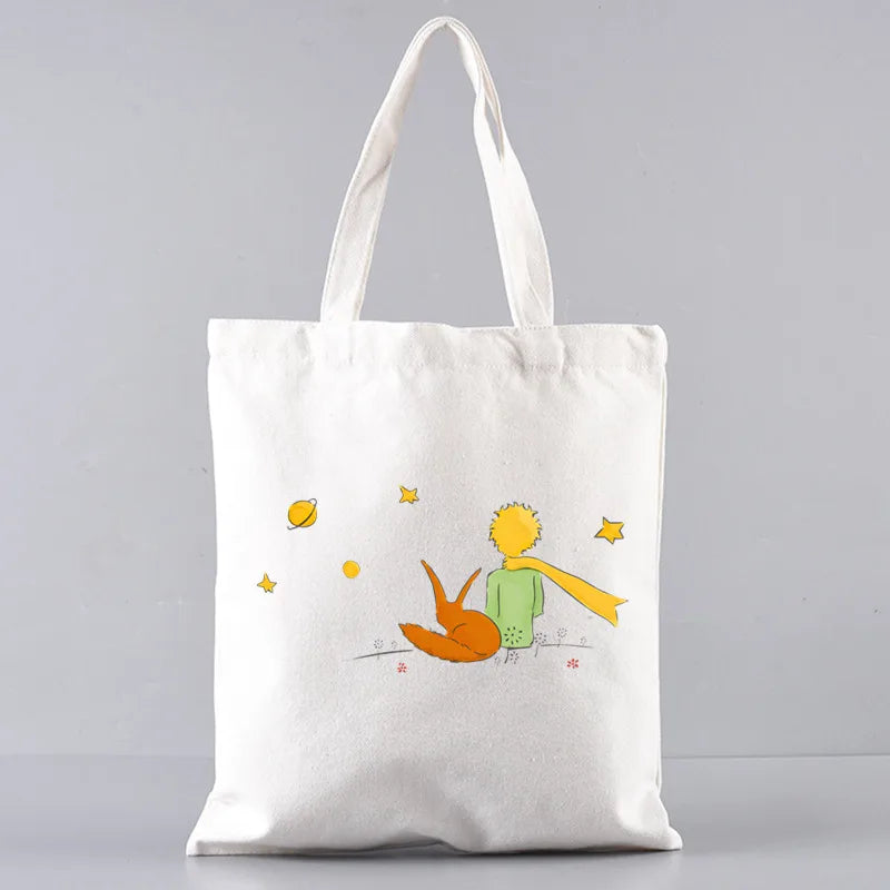 Little Prince Earth Space Y2K Art Harajuku Tote Set - Women's Spacious Shoulder Bag with Easy Access & Matching Clutch Pouch