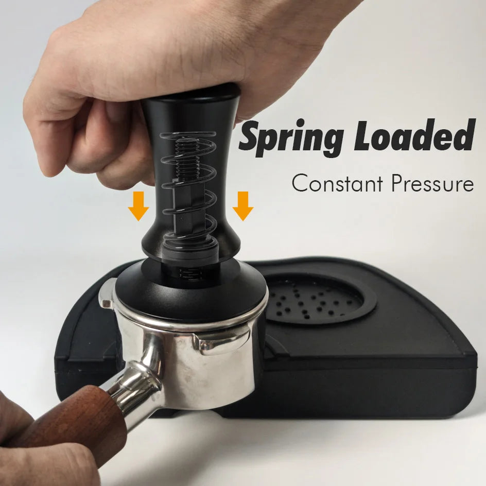 Coffee Tamper 58mm 54mm 51mm Ripple Base Leveling Constant Pressure Calibrated Spring Loaded Barista Tools Espresso Accessories
