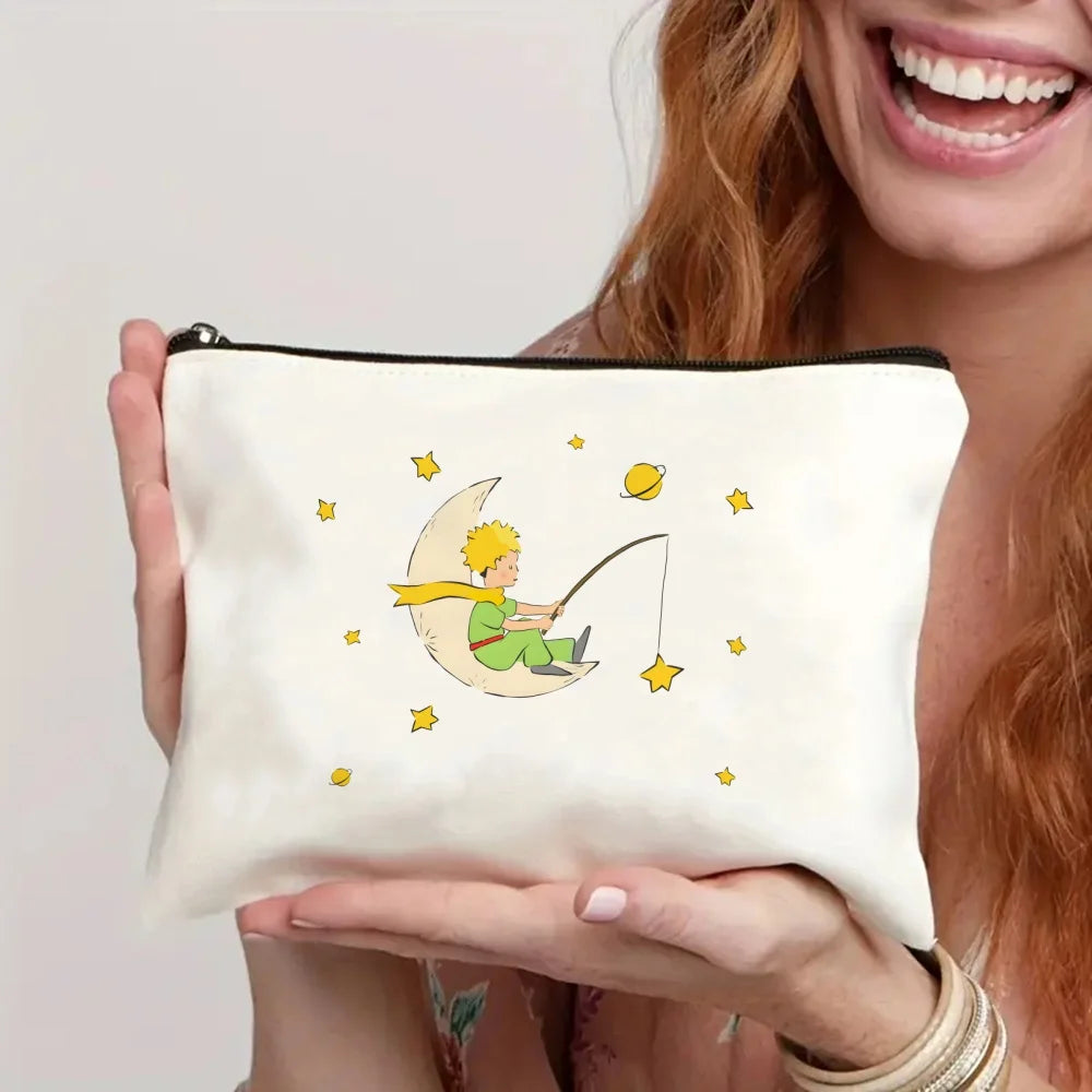 Little Prince Earth Space Y2K Art Harajuku Tote Set - Women's Spacious Shoulder Bag with Easy Access & Matching Clutch Pouch