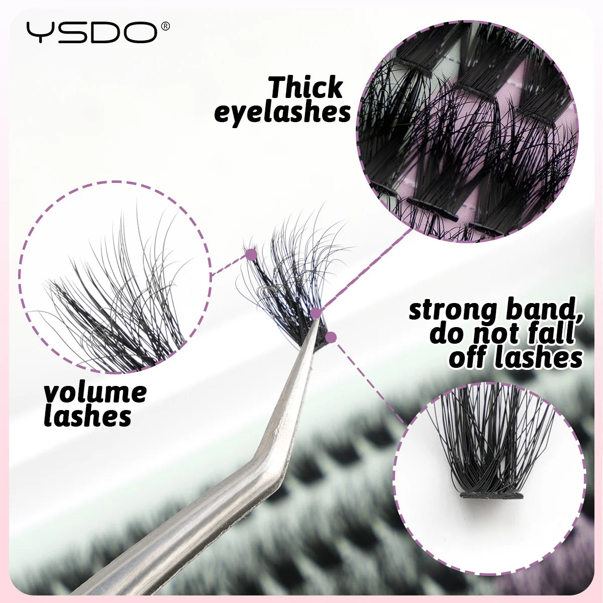 10/14 Rows Natural Eyelash Extension Premade Volume Fans Individual Lashes Mink False Eyelashes Cluster Lashes Makeup Cilia