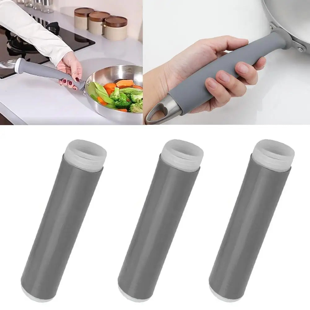 Anti-scalding Pot Handle Heat Resistant Cover New Frying Pan Protector Hot Handle Holder Sleeve Rubber Pan Handle Sleeve New