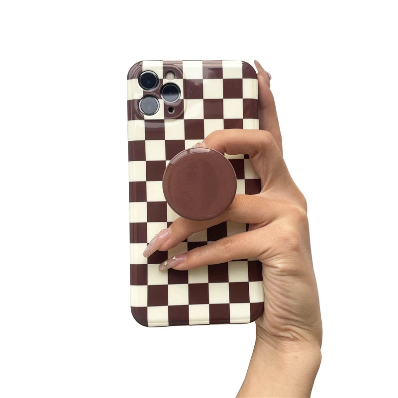 Popped Phone Socket for iPhone 13 14 15 16 PLUS Pro Max Foldable Stretch Grip Tok Phones Holder Finger Ring Stand for Xiaomi Huawei