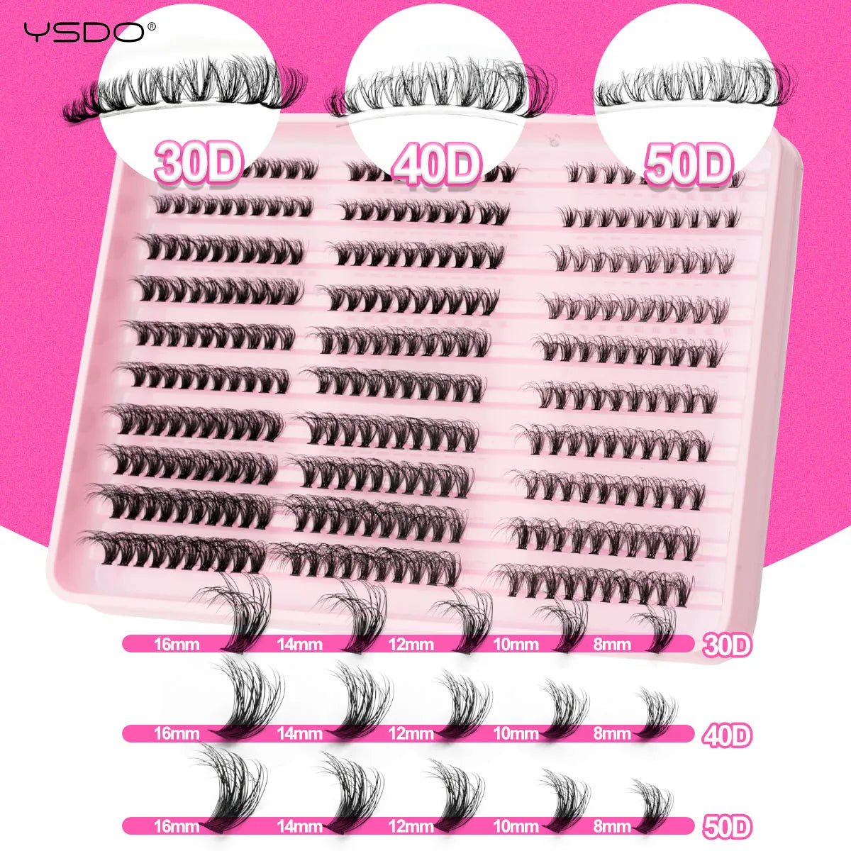 10/14 Rows Natural Eyelash Extension Premade Volume Fans Individual Lashes Mink False Eyelashes Cluster Lashes Makeup Cilia