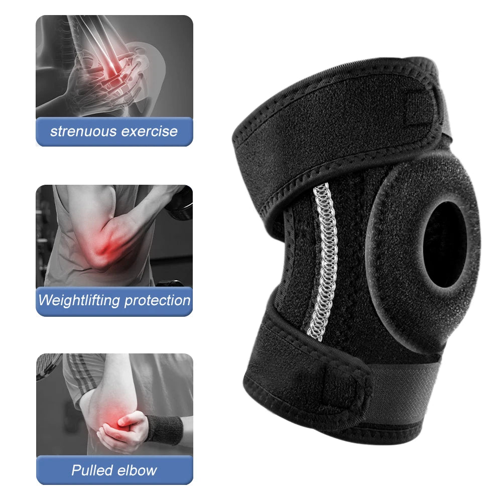 1PC Adjustable Elbow Brace with Dual Stabilizers – Elbow Support for Pain, Injury & Joint Stability