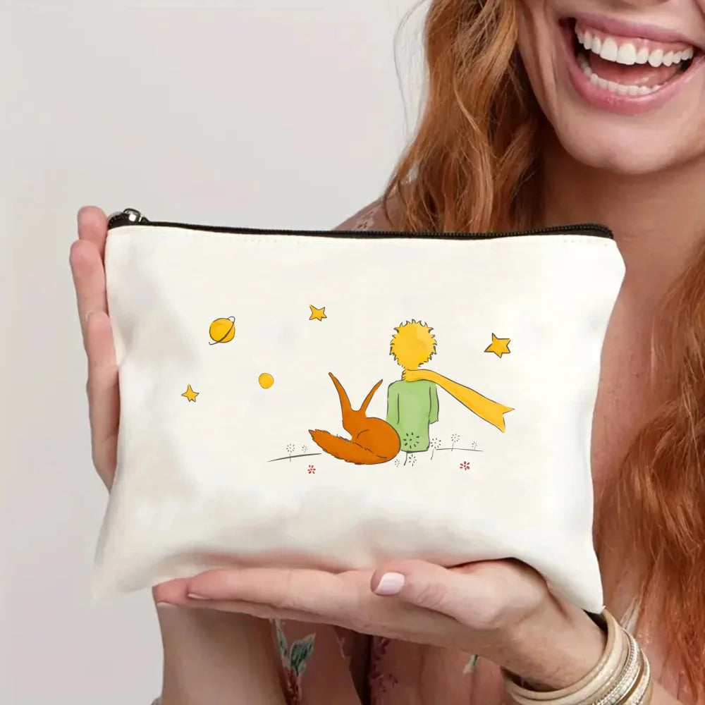 Little Prince Earth Space Y2K Art Harajuku Tote Set - Women's Spacious Shoulder Bag with Easy Access & Matching Clutch Pouch