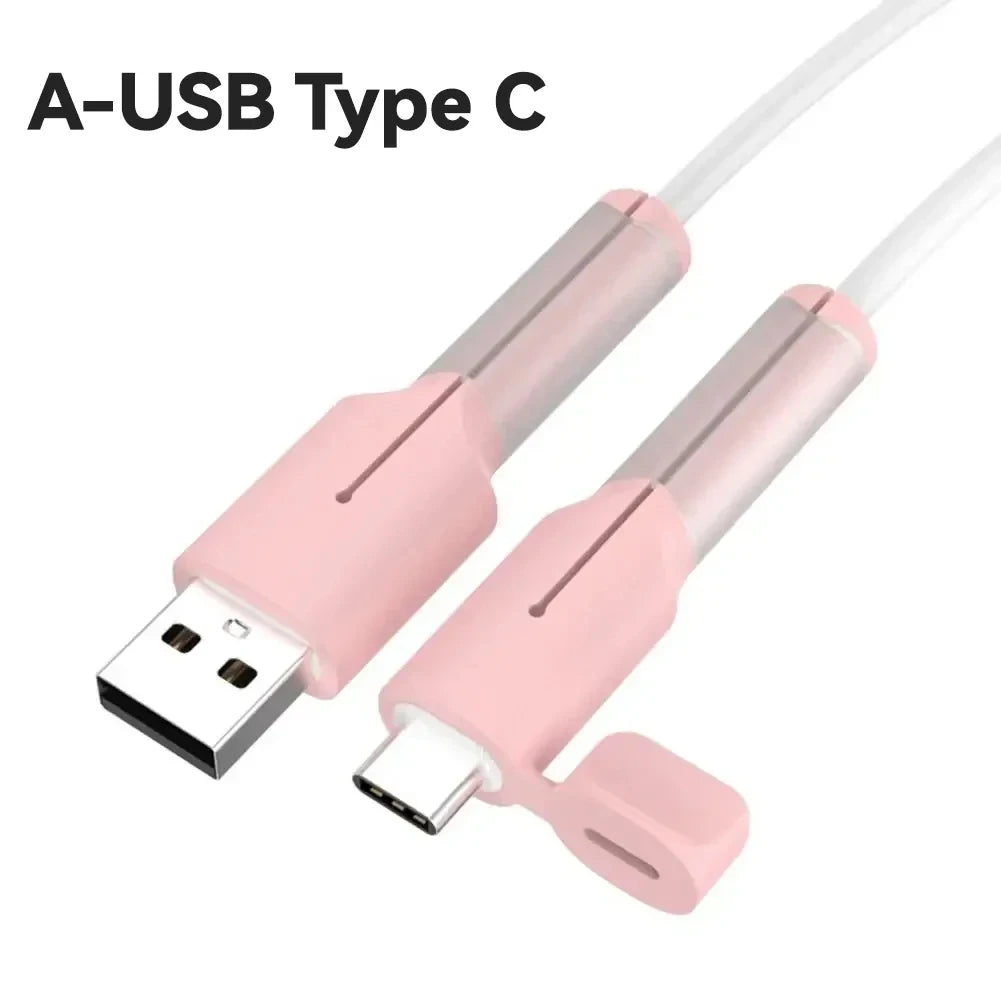 Silicone Cable Protector Type C Charger Dustproof Cover Charger Cable Protective Cap Cord Saver for IPhone 15 Xiaomi Huawei OPPO