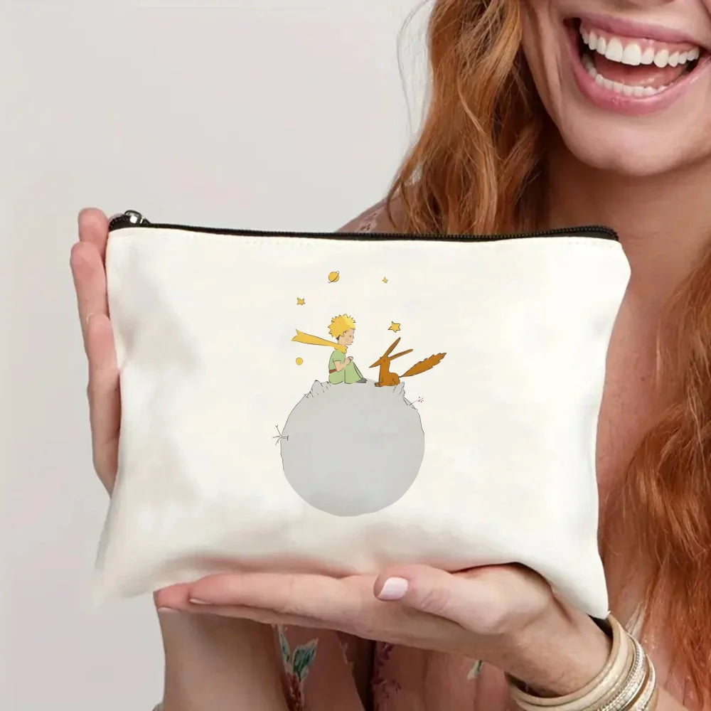 Little Prince Earth Space Y2K Art Harajuku Tote Set - Women's Spacious Shoulder Bag with Easy Access & Matching Clutch Pouch