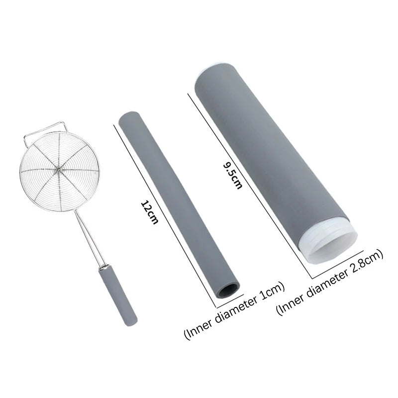 Self-shrink Handle Sleeve Anti-scalding Pot Handle Cover Holder High Heat Resistance Silicone Pot Handle Cover For Frying Pan