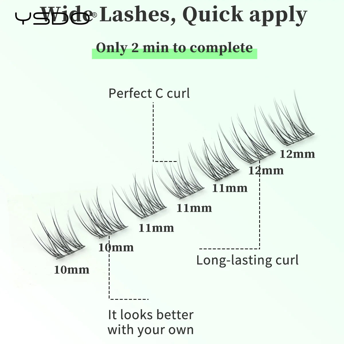 10/14 Rows Natural Eyelash Extension Premade Volume Fans Individual Lashes Mink False Eyelashes Cluster Lashes Makeup Cilia