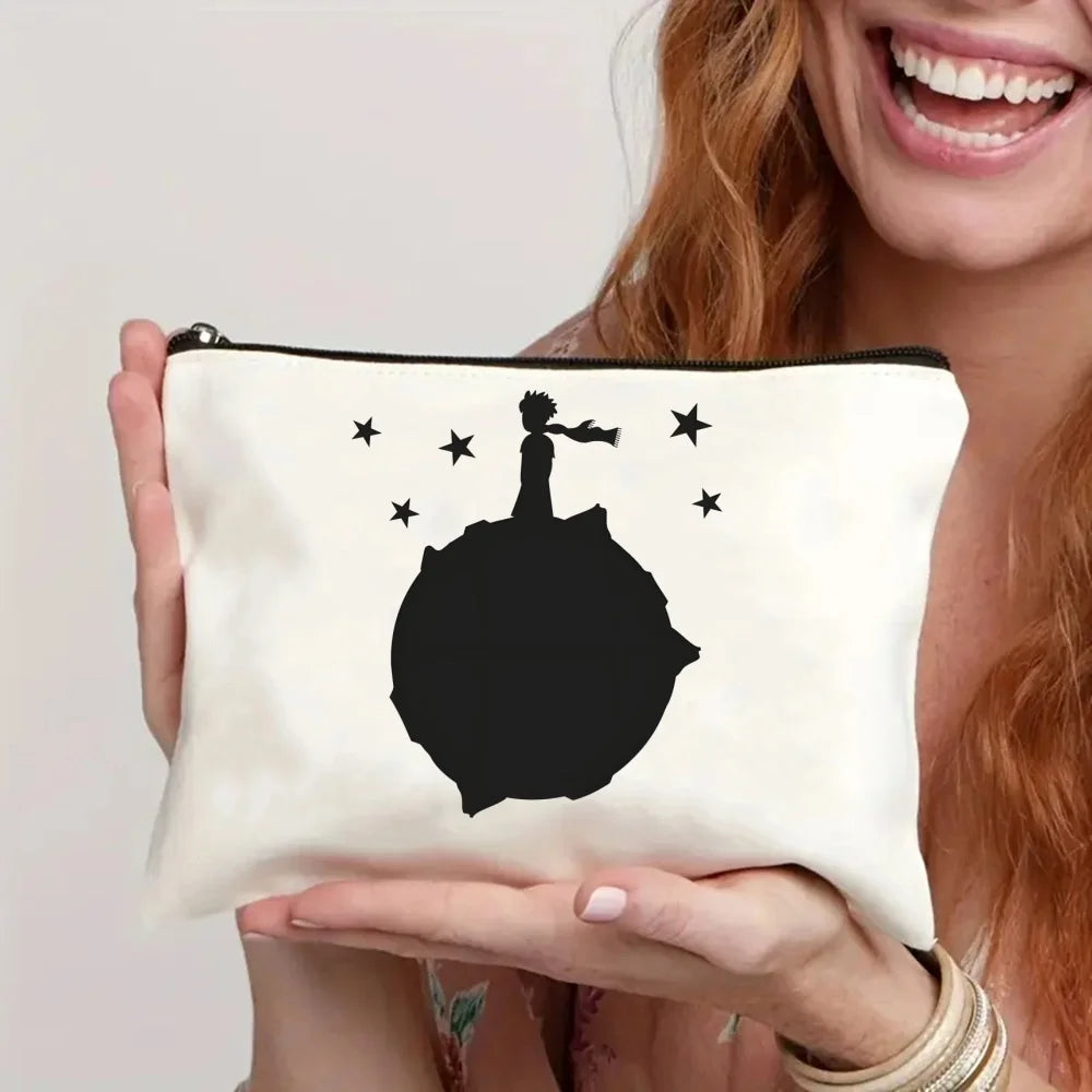 Little Prince Earth Space Y2K Art Harajuku Tote Set - Women's Spacious Shoulder Bag with Easy Access & Matching Clutch Pouch
