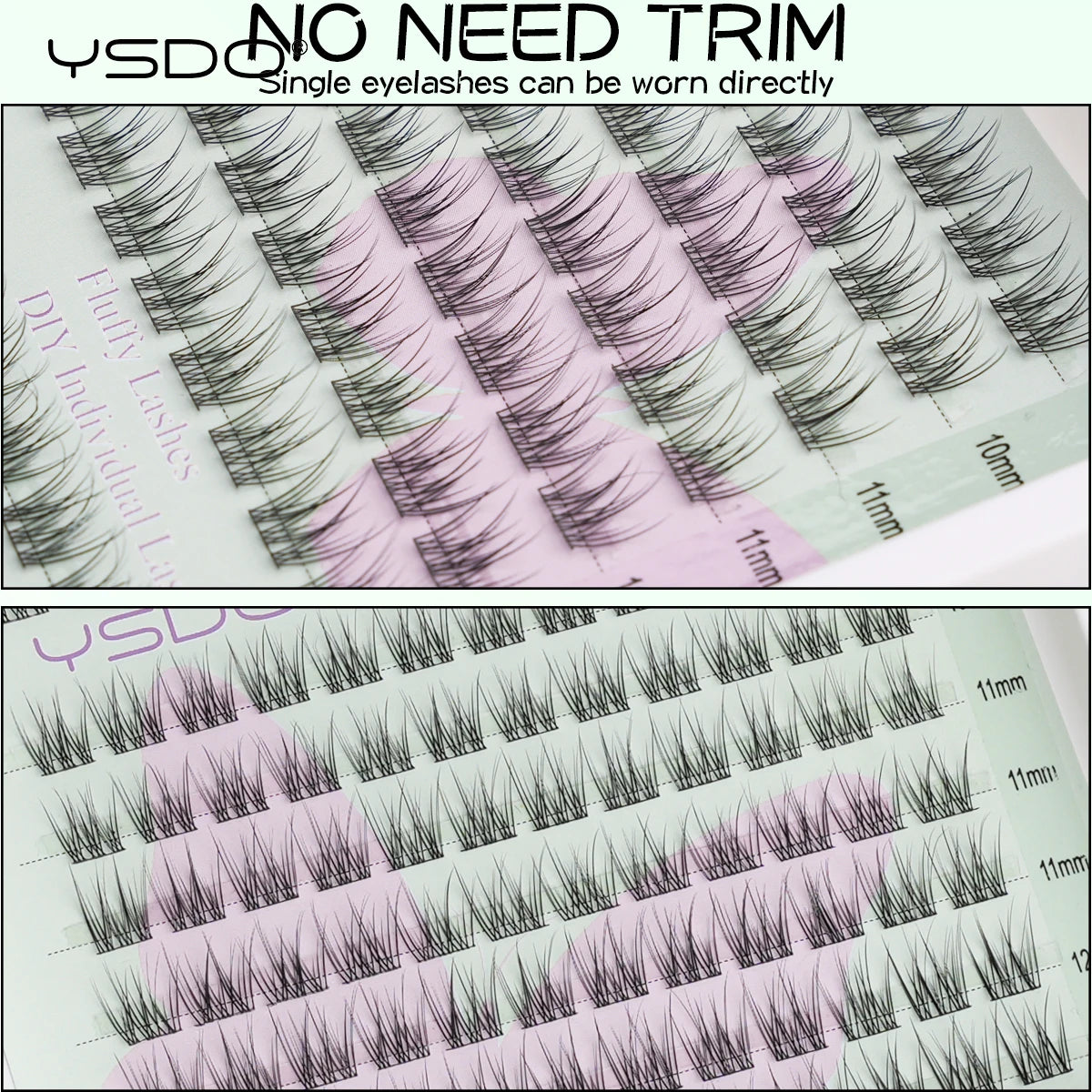 10/14 Rows Natural Eyelash Extension Premade Volume Fans Individual Lashes Mink False Eyelashes Cluster Lashes Makeup Cilia