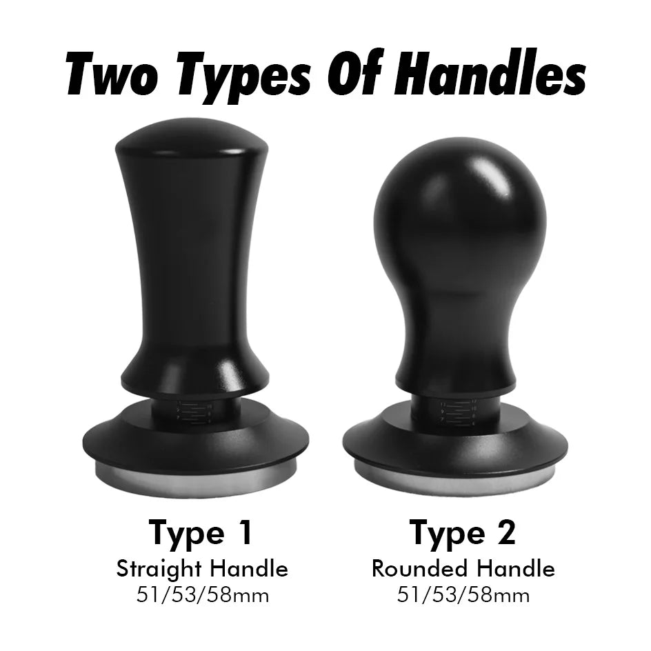 Coffee Tamper 58mm 54mm 51mm Ripple Base Leveling Constant Pressure Calibrated Spring Loaded Barista Tools Espresso Accessories
