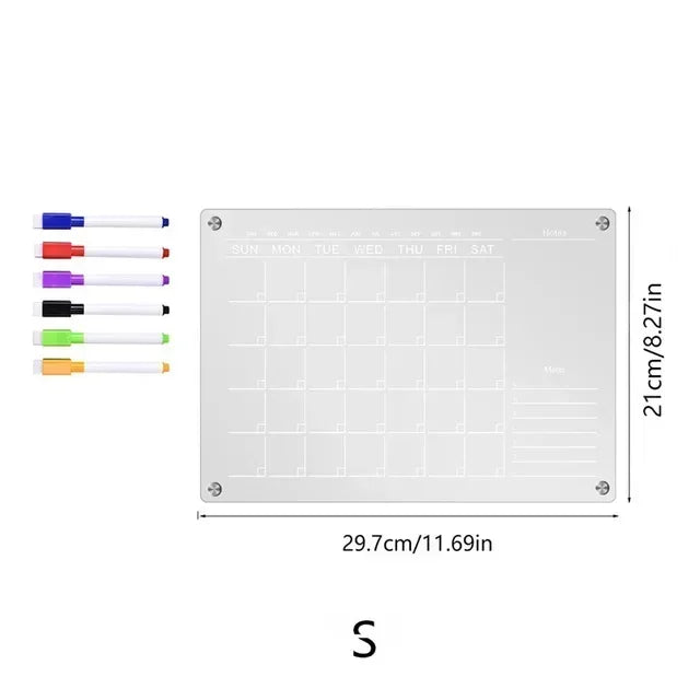 A4 Magnetic Calendar Board with Pens