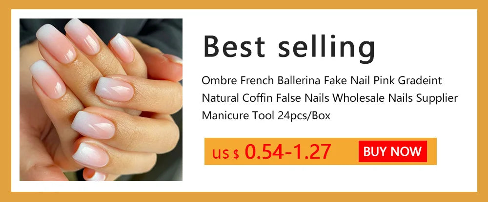 Naked Pink French White Side False Nails Short Simple Nail Beauty Press on Fake Nails Full Cover Artificial Nails Tips
