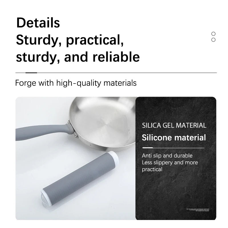 Self-shrink Handle Sleeve Anti-scalding Pot Handle Cover Holder High Heat Resistance Silicone Pot Handle Cover For Frying Pan
