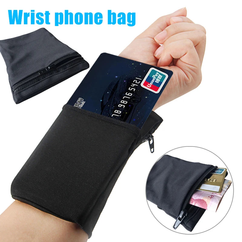 Sport Mini Cotton Wrist Pocket – Hidden Zipper Wallet for Running, Travel & Everyday Use