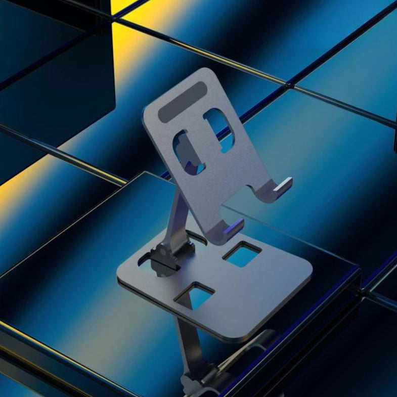 Folding Cell Phone Stand, Fully Adjustable Foldable Desktop Phone Holder Cradle Dock Compatible with Phone 16 15 14 13 12 11 Pro Xs Xs Max Xr X 8, Nintendo Switch, All Phones