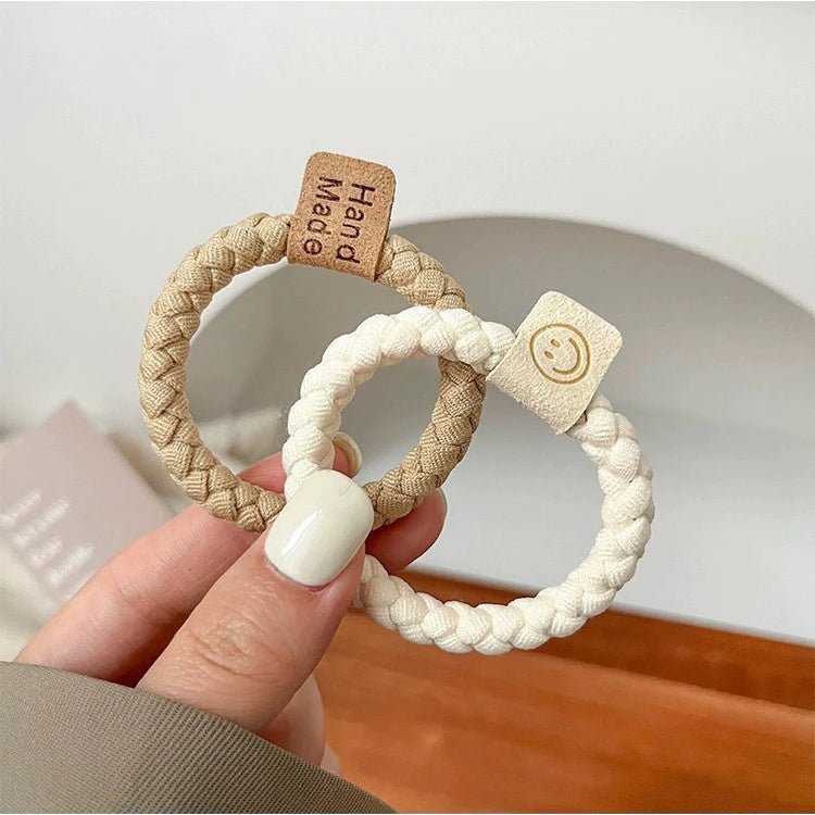 Set Of 5 Pcs Ouchless Elastic Hair Ties , Assorted Neutrals, Pain-Free Hair Accessories for Women, Made for Long-Lasting Braids, Ponytails & More, For Fine Hair