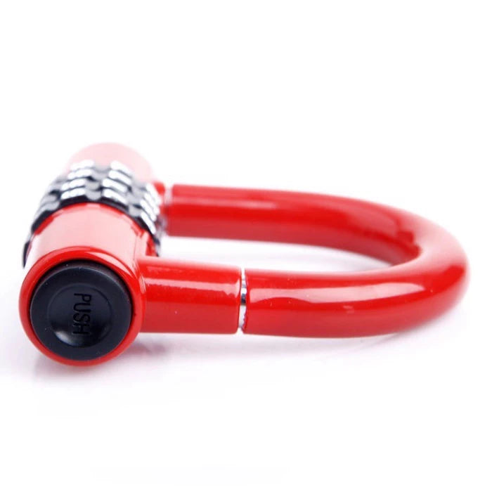 Bike Combination U Lock, Heavy Duty Bike Combination U Lock Paddle Lock for Bicycle Electric Scooter Motorcycles Metal Fence Gate Anti Theft