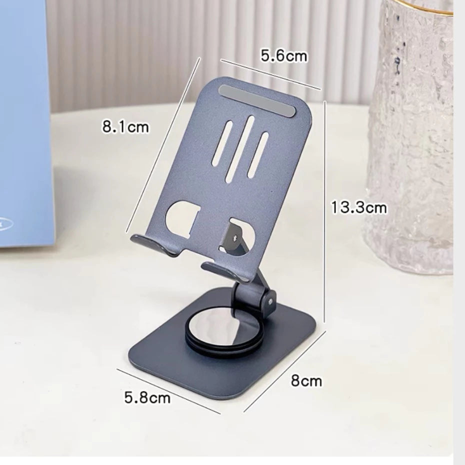 Folding Cell Phone Stand, Fully Adjustable Foldable Desktop Phone Holder Cradle Dock Compatible with Phone 16 15 14 13 12 11 Pro Xs Xs Max Xr X 8, Nintendo Switch, All Phones