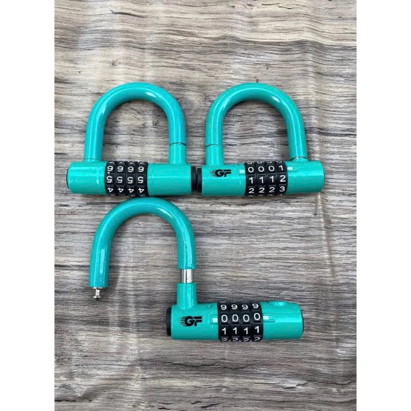 Bike Combination U Lock, Heavy Duty Bike Combination U Lock Paddle Lock for Bicycle Electric Scooter Motorcycles Metal Fence Gate Anti Theft